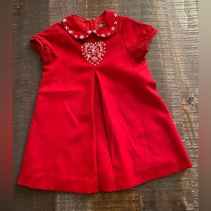 Vintage Rare United Colors of Benetton Valentine’s Day dress 12 months Red
